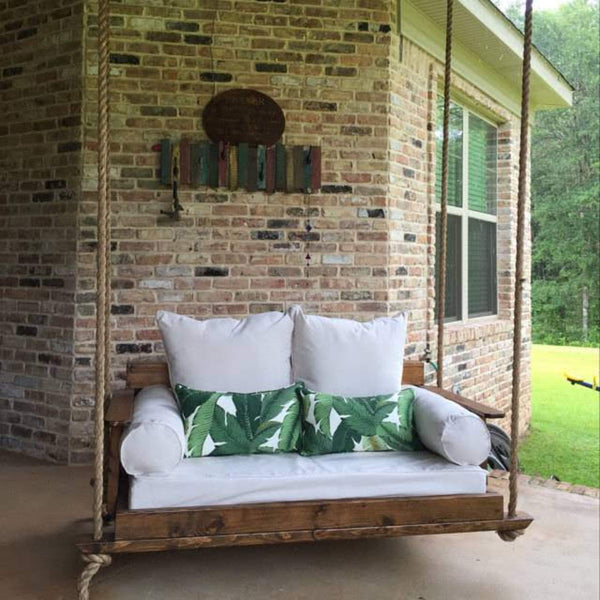 Sunbrella Canvas White Outdoor Boxed Cushion Slipcover Patio Replacement Cover