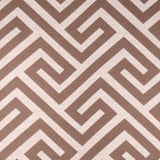 Set of TWO 18x18 Sunbrella Acrylic Greek Keys Maze Brown Indoor Outdoor Pillow Covers