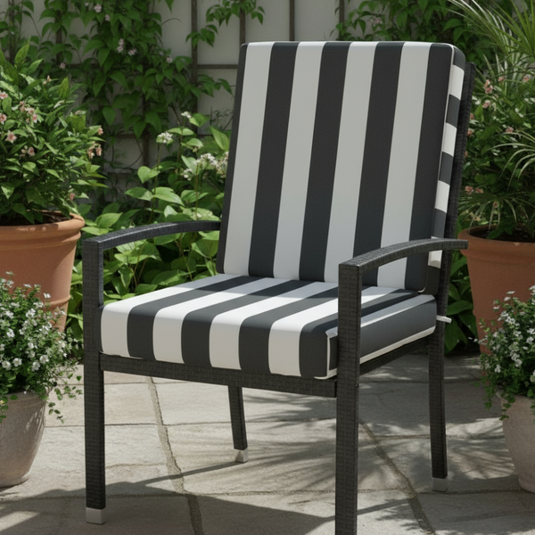 Sunbrella Canvas Cabana Classic Outdoor Boxed Cushion Slipcover Patio Replacement Cover