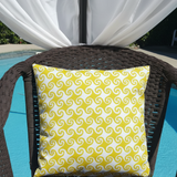 Indoor Outdoor Waikiki Pineapple Yellow Pillow Cover with zipper