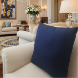 Sunbrella Canvas Navy Indoor Outdoor Pillow Cover with Zipper