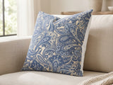 Lot de DEUX housses de coussin d'intérieur à rayures tic-tac bleues pour décoration de ferme