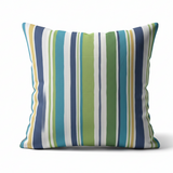 Set of TWO 16x16 Cotton Multi Color IKAT Stripes Indoor Pillow Covers with Zipper