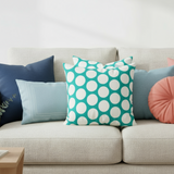 Set of TWO - 16x16 Dandie Dot True Turquoise Indoor Pillow Covers with Zipper