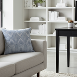 Ikat Nate Berkus Indigo Blue Indoor Pillow Cover with Zipper