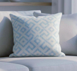 Mill Creek Harkin Seascape Blue and White Geometric Indoor Pillow Cover