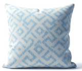 Mill Creek Harkin Seascape Blue and White Geometric Indoor Pillow Cover
