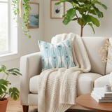 Feathers Slub Spirit Indoor Pillow Cover with Zipper