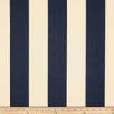 Premier Prints 3" Vertical Stripe Deep Blue Ivory Indoor Outdoor Pillow Cover