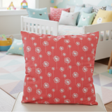 Coral Small Dandelion Indoor Pillow Cover with Zipper