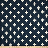 Set of TWO 20x12 Premier Navy Swiss Cross Indoor Lumbar Pillow Covers with Zipper