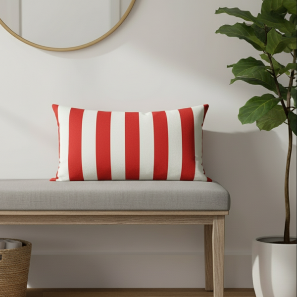 Patriotic American Red Stripes Indoor Pillow Cover