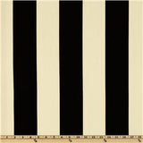 Set of TWO 16x16 - 3" Vertical Stripe Ebony Black, Ivory Indoor Outdoor Pillow Covers