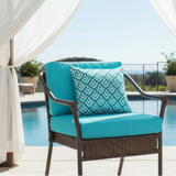 Set of TWO 16x16 Lalo Oxford Geometric Indoor Outdoor Pillow Covers with Zipper