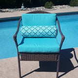 Set of TWO 16x16 Lalo Oxford Geometric Indoor Outdoor Pillow Covers with Zipper