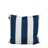 Indoor Outdoor 3" Vertical Stripe Navy White Pillow Cover with Zipper