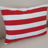 Housse de coussin rayée Premier Prints, 2 po, rouge, pour intérieur ou extérieur
