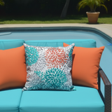 Pacific Bloom Indoor Outdoor Pillow Cover with Zipper