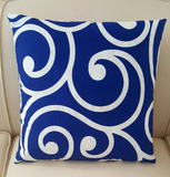 Set of TWO Richloom Solar Best Cobalt Scroll Indoor Outdoor Pillow Covers