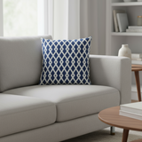 Robert Allen Baja Fret Marine Lattice Indoor Outdoor Pillow Cover with Zipper