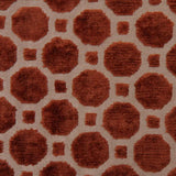 Set of TWO 20x12 Robert Allen Geo Copper Lumbar High End Cut Velvet Indoor Pillow Covers