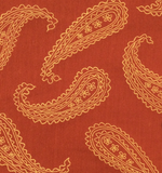 Set of TWO 18x18 Henna Dark Orange and Gold Paisley Indoor Pillow Cover with Zipper