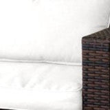 Sunbrella White Boxed Patio Cushion Cover Slipcover
