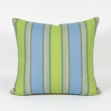 Set of TWO 20x20 Sunbrella Bravada Stripe Limelite Indoor Outdoor Pillow Covers