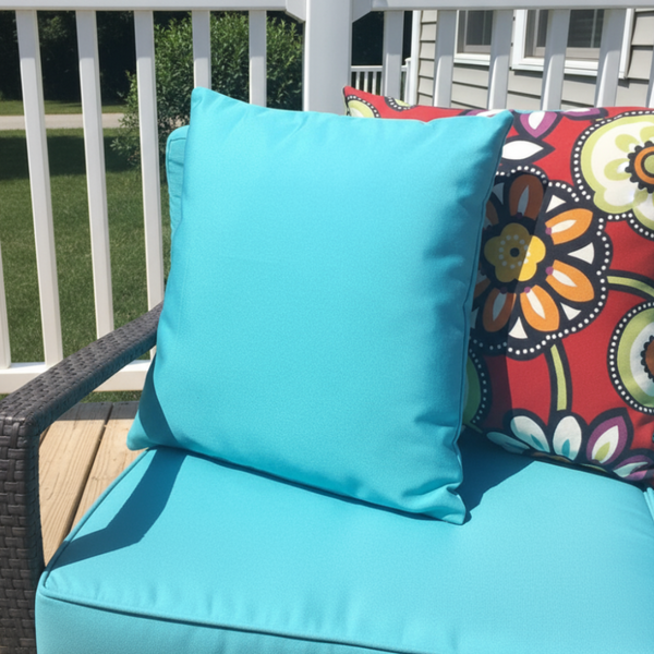 Sunbrella Canvas Aruba Indoor Outdoor Pillow Cover with zipper