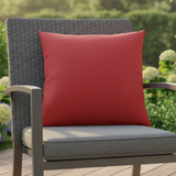 Sunbrella Acrylic Canvas Jockey Red Indoor Outdoor Pillow Cover with zipper opening
