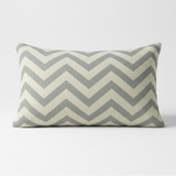 Sunbrella Chevron Ocean Grey 20x12 Lumbar Indoor Outdoor Pillow Cover
