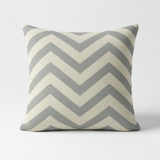 Set of TWO 20x20 Sunbrella Chevron Ocean Grey Indoor Outdoor Pillow Covers