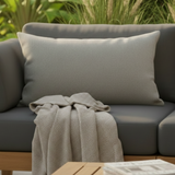 Housse de coussin d'intérieur/extérieur Sunbrella Luxury Plains Dumont Dove