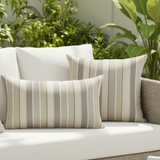 Sunbrella Acrylic Milano Char Stripes Indoor Outdoor Pillow Cover