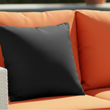 Sunbrella Acrylic Spectrum Carbon Black Indoor Outdoor Pillow Cover