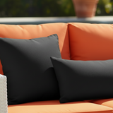 Sunbrella Acrylic Spectrum Carbon Black Indoor Outdoor Pillow Cover