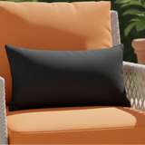 Sunbrella Acrylic Spectrum Carbon Black Indoor Outdoor Pillow Cover