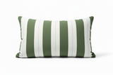 Set of TWO 20x20 Sunbrella Relate Ivy Stripes Indoor Outdoor Pillow Covers
