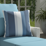 Set of TWO 16x16 Sunbrella Acrylic Gateway Coast Stripes Indoor Outdoor Pillow Covers