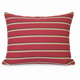 Sunbrella Acrylic Harwood Crimson Stripes Indoor Outdoor Pillow Cover with Zipper