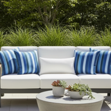 Sunbrella Acrylic Milano Cobalt Stripes Indoor Outdoor Pillow Cover