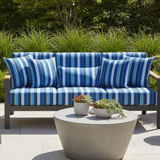 Sunbrella Acrylic Milano Cobalt Stripes Indoor Outdoor Pillow Cover