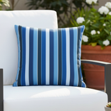 Sunbrella Acrylic Milano Cobalt Stripes Indoor Outdoor Pillow Cover