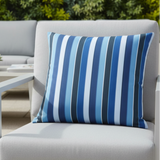 Sunbrella Acrylic Milano Cobalt Stripes Indoor Outdoor Pillow Cover