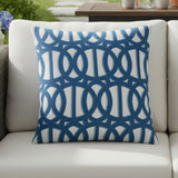 Sunbrella Reflex Regatta Indoor Outdoor Pillow Cover with Zipper
