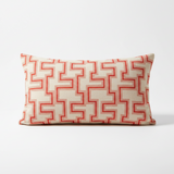 Set of 2 - 24x12 Sunbrella Dimension Upholstery Resonate Sangria Greek Key Indoor Outdoor Pillow Covers