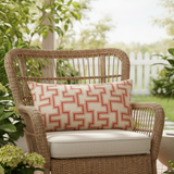Set of 2 - 24x12 Sunbrella Dimension Upholstery Resonate Sangria Greek Key Indoor Outdoor Pillow Covers