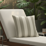 Sunbrella Acrylic Upholstery Solana Seagull Striped Pillow Cover with Zipper