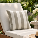 Sunbrella Acrylic Upholstery Solana Seagull Striped Pillow Cover with Zipper