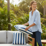 Sunbrella Outdoor Pillow Cover | Cabana Regatta Stripes | Indoor & Outdoor